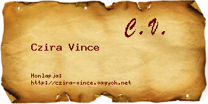 Czira Vince névjegykártya